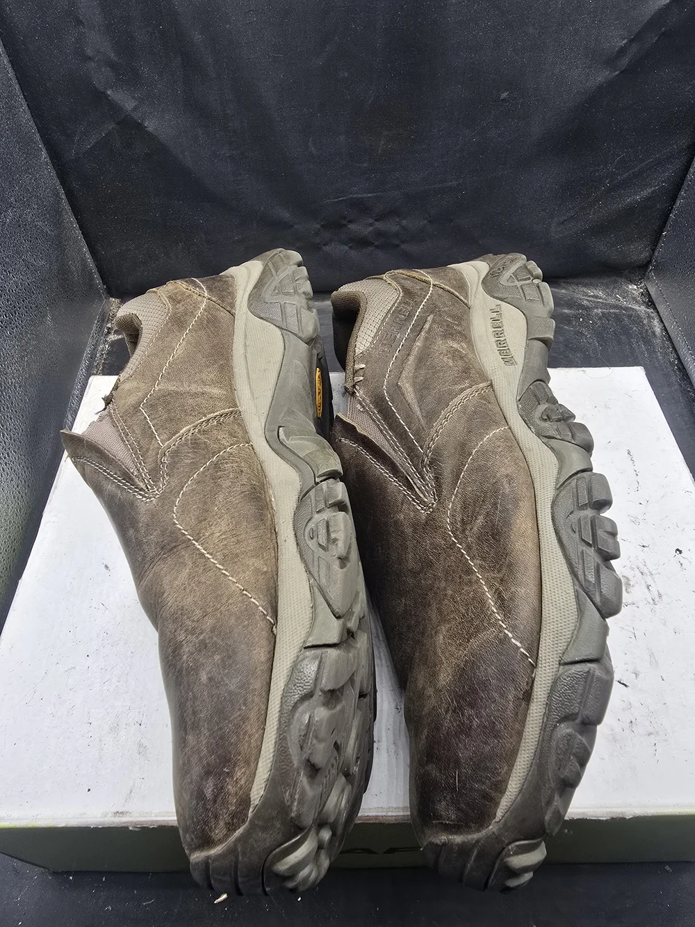 Merrell Brown Slip-On Leather Work Boots